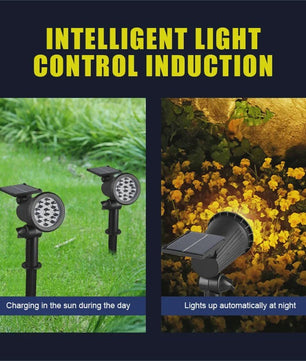 Verstelbare Solar Spotlight 9 LED - Waterdicht IP65 - Tuin, Pad & Muurverlichting