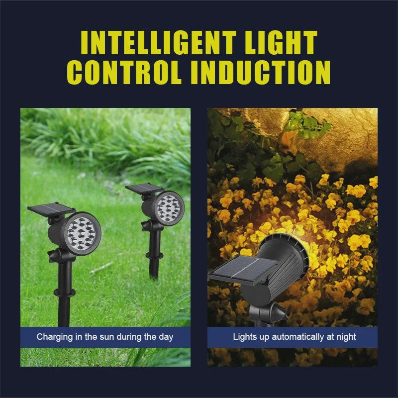Verstelbare Solar Spotlight 9 LED - Waterdicht IP65 - Tuin, Pad & Muurverlichting