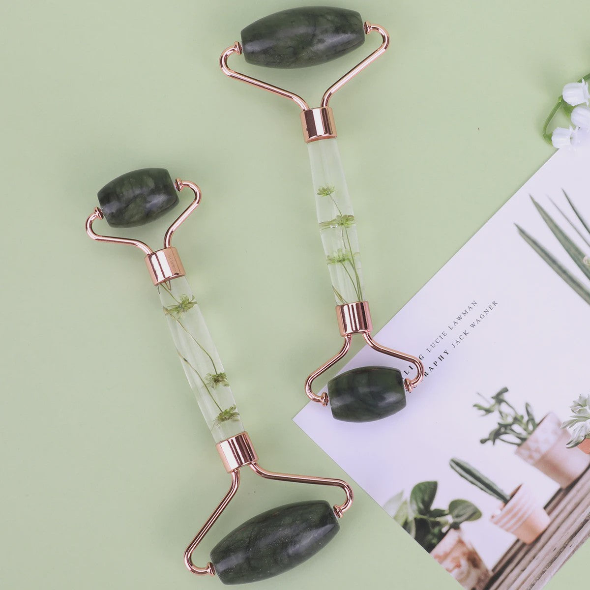 Natuurlijke Jade Roller Gezichtsmassager - Huidverzorging & Ontspanning