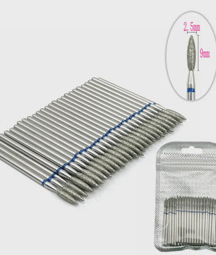 50 Stuks Diamant Freesjes Set - 2.35mm Schacht voor Nagel- en Tandheelkundig Gebruik