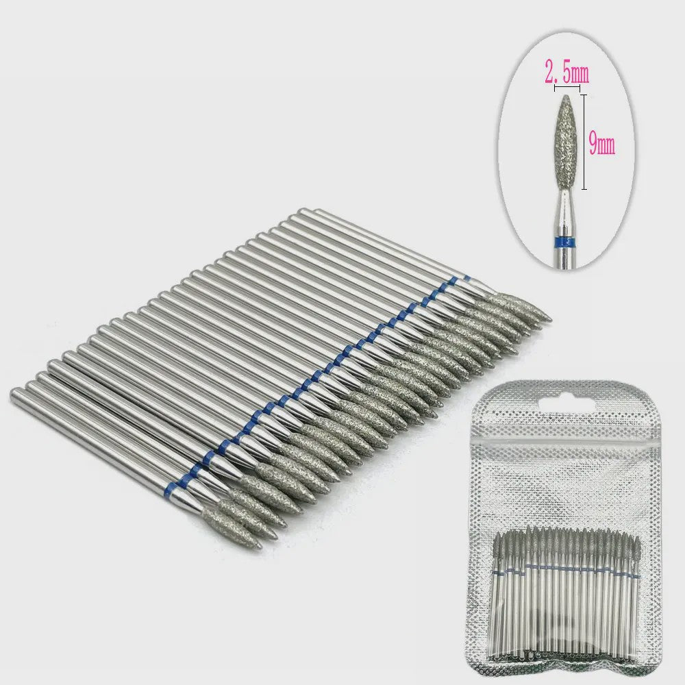 50 Stuks Diamant Freesjes Set - 2.35mm Schacht voor Nagel- en Tandheelkundig Gebruik