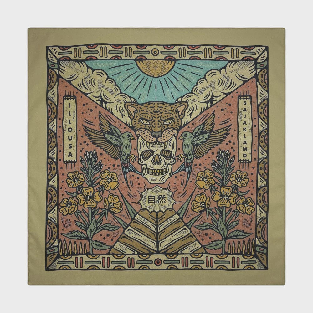 Unisex Katoenen Bandana met Dierenprint & Paisley Motief - Veelzijdig te Dragen