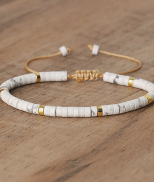 Natuurlijke Blauwe Emperor Steen Kralen Armband - Verstelbaar & Uniek
