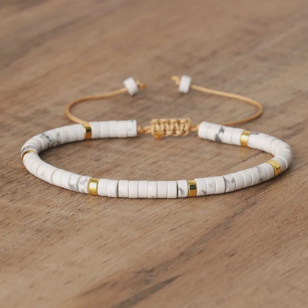 Natuurlijke Blauwe Emperor Steen Kralen Armband - Verstelbaar & Uniek