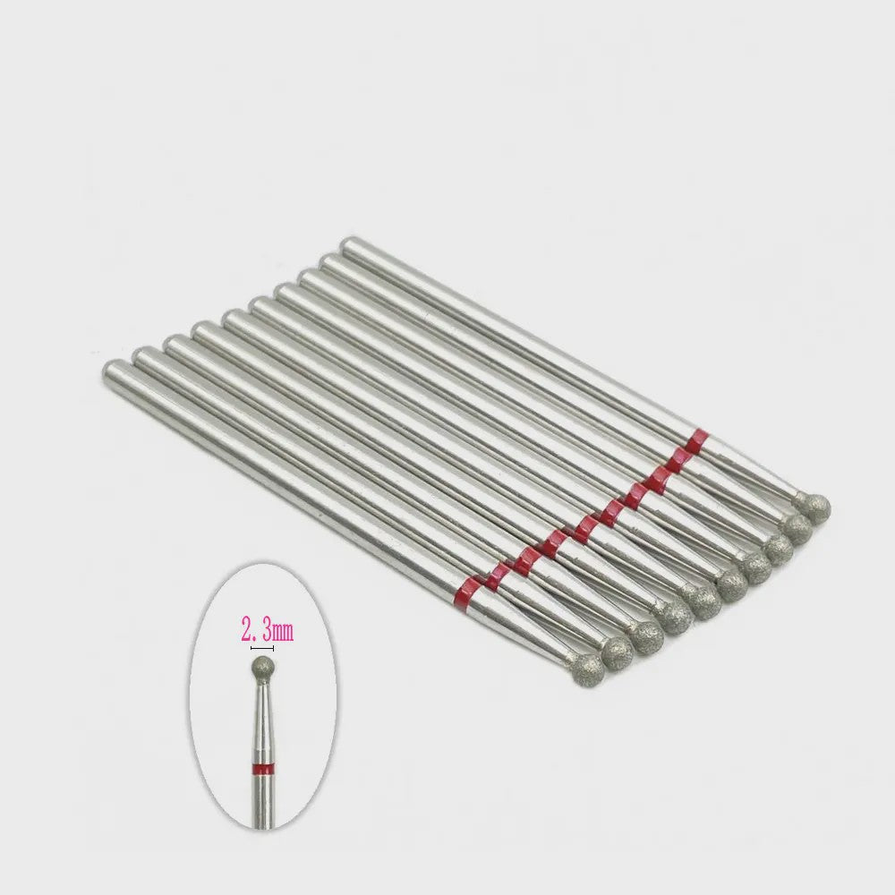 10x Diamant Freesbits Set - 2.35mm Schacht voor Tandheelkunde & Nagelstyling