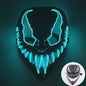 Verlicht LED Neon Purge Masker met Fiber Optic Handschoenen - Halloween & Feest