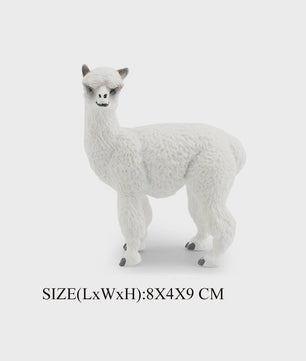 Realistische Alpaca & Kameel Figuren Set - Handgeschilderd, Educatief Speelgoed