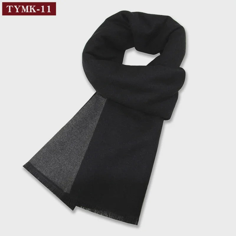 Luxe Heren Sjaal - Warme Wol & Kasjmier - Winter Ruitpatroon