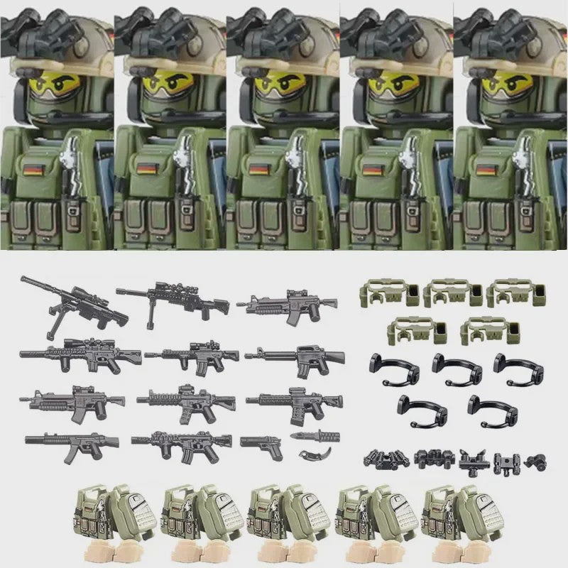 Bouwstenen Militaire Special Forces Commando Figuren met Wapens