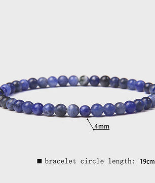Natuursteen Armband met Kwarts, Kattenoog, Jades & Aquamarijn Kralen - Stretch Bangle voor Dames & Heren