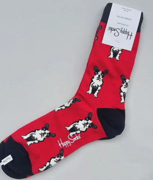 Happy Socks Heren Mid-tube Sokken - Pure Katoen, Klassiek Comfort - Maat 41-46