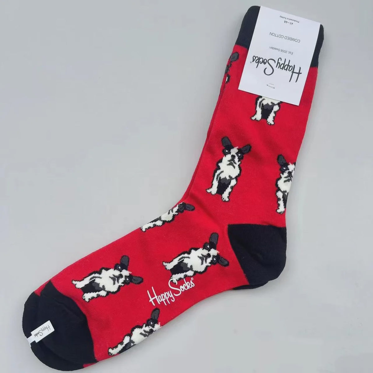 Happy Socks Heren Mid-tube Sokken - Pure Katoen, Klassiek Comfort - Maat 41-46