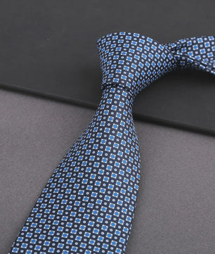 Klassieke Heren Strikdas - Imitatie Zijde met Polka Dot & Bloemendessin