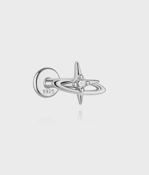 925 Sterling Zilveren Kolibrie Oorbellen Dames - 18K Goudkleurig Platte Achterkant Studs