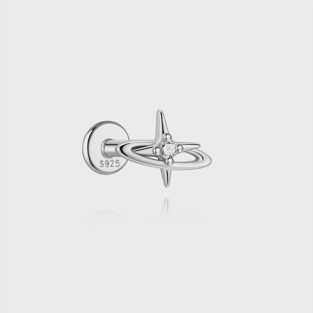 925 Sterling Zilveren Kolibrie Oorbellen Dames - 18K Goudkleurig Platte Achterkant Studs