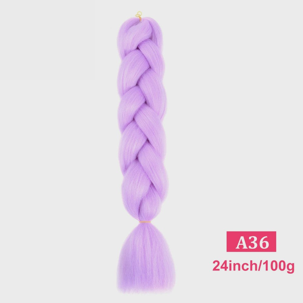 24 Inch Jumbo Braids Haarverlenging - Synthetisch Vlecht Haar in Kleurrijke Tinten