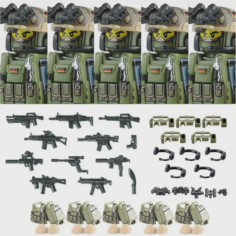 Bouwstenen Militaire Special Forces Commando Figuren met Wapens