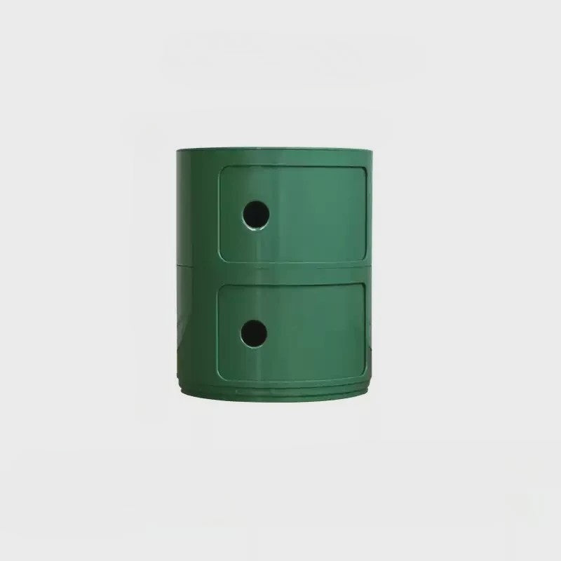 Moderne Ronde Nachtkastje - Minimalistisch Plastic Bijzetkastje
