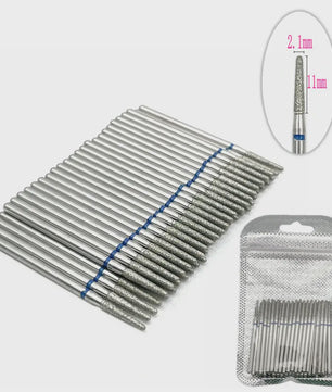 50 Stuks Diamant Freesjes Set - 2.35mm Schacht voor Nagel- en Tandheelkundig Gebruik