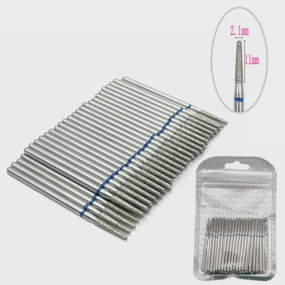 50 Stuks Diamant Freesjes Set - 2.35mm Schacht voor Nagel- en Tandheelkundig Gebruik