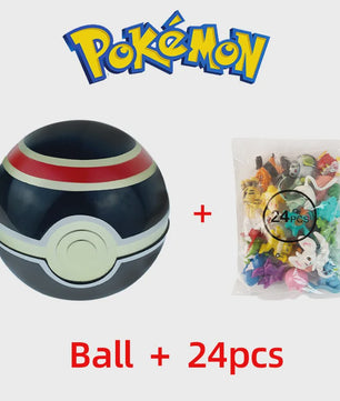 Set van 24 Pokemon Figuren - Diverse Stijlen, 2-3cm - Pikachu, Pokeball & Meer - Leuk Cadeau