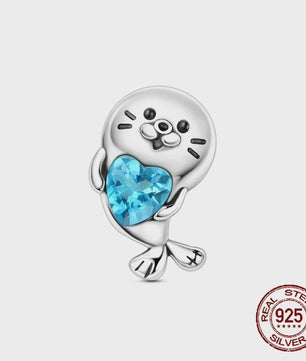 925 Sterling Zilveren Bedel Set: Dolfijn, Zeepaardje & Octopus - Blauw - DIY Armband Sieraden