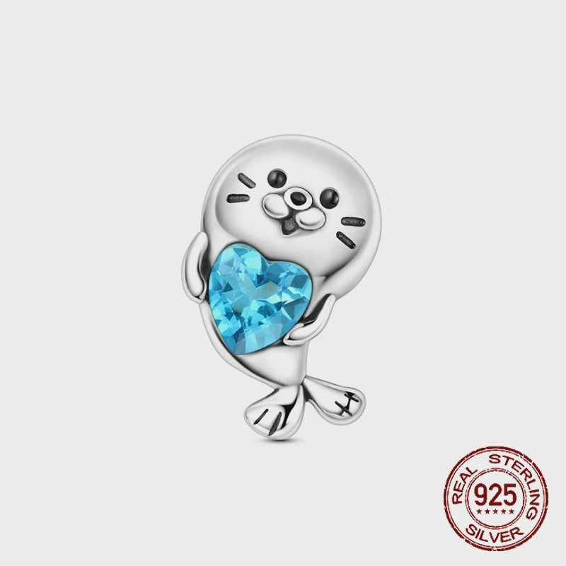 925 Sterling Zilveren Bedel Set: Dolfijn, Zeepaardje & Octopus - Blauw - DIY Armband Sieraden
