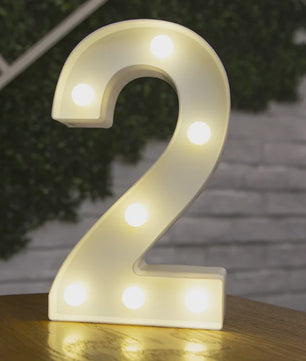 Decoratieve LED Letter & Cijfer Lampen - Creëer Sfeer met Warm Licht