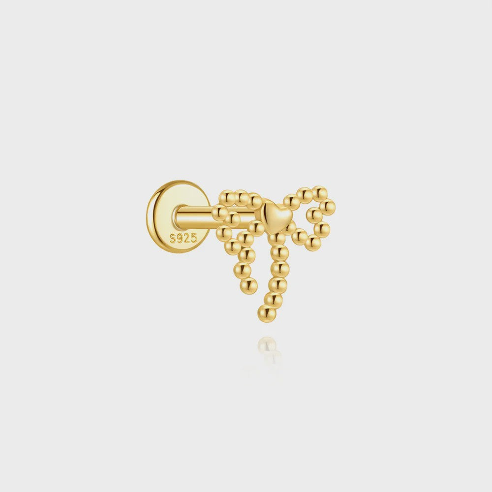 925 Sterling Zilveren Kolibrie Oorbellen Dames - 18K Goudkleurig Platte Achterkant Studs