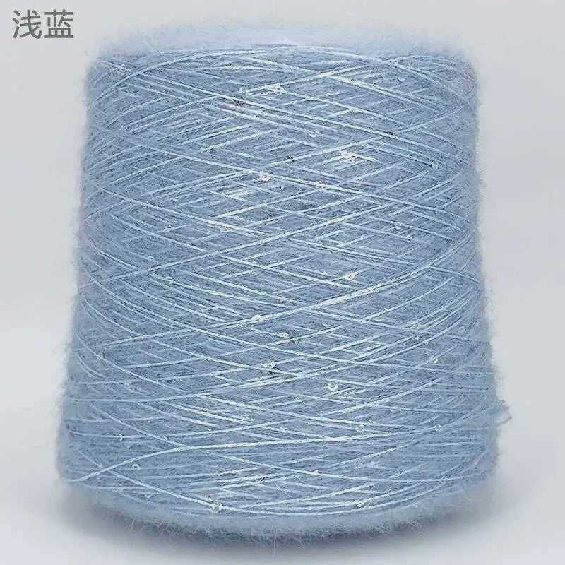 Zacht Pluche Mohair Garen met Pailletten - Kleurrijk Brei-, Haak- en Naaigaren (520g)