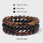 Set van 3 Natuursteen Armbanden: Rozenkwarts, Obsidiaan & Tijgeroog