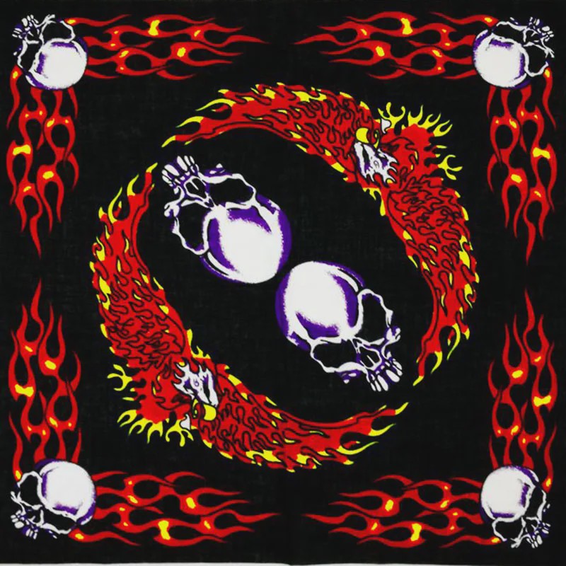 Skull Bandana Katoen - Hip Hop Stijl Hoofddoek & Accessoire