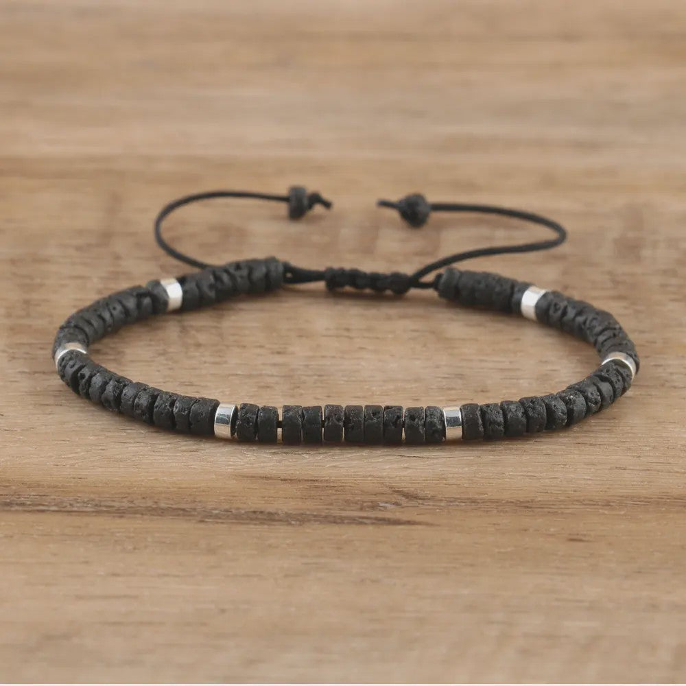 Natuurlijke Blauwe Emperor Steen Kralen Armband - Verstelbaar & Uniek