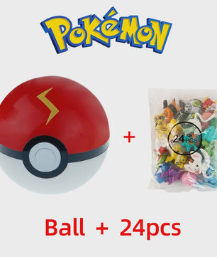 Set van 24 Pokemon Figuren - Diverse Stijlen, 2-3cm - Pikachu, Pokeball & Meer - Leuk Cadeau