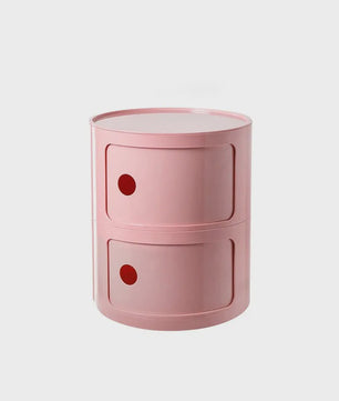 Moderne Ronde Nachtkastje - Minimalistisch Plastic Bijzetkastje
