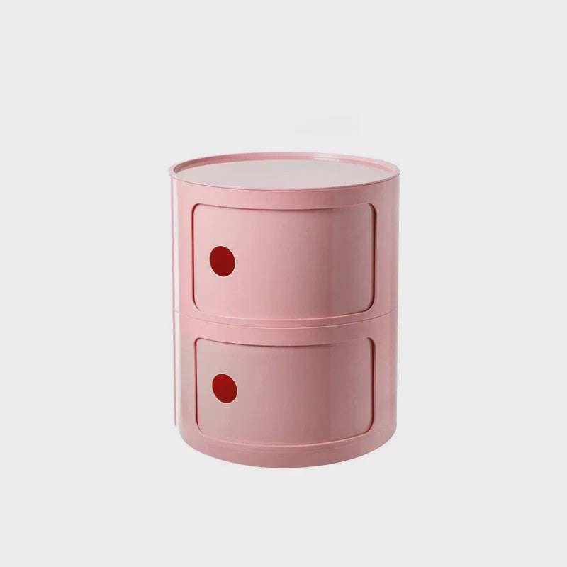 Moderne Ronde Nachtkastje - Minimalistisch Plastic Bijzetkastje