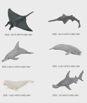 Plastic Dieren Speelgoed Collectie: Zee, Land & Insecten Miniatuur Set voor Kinderen