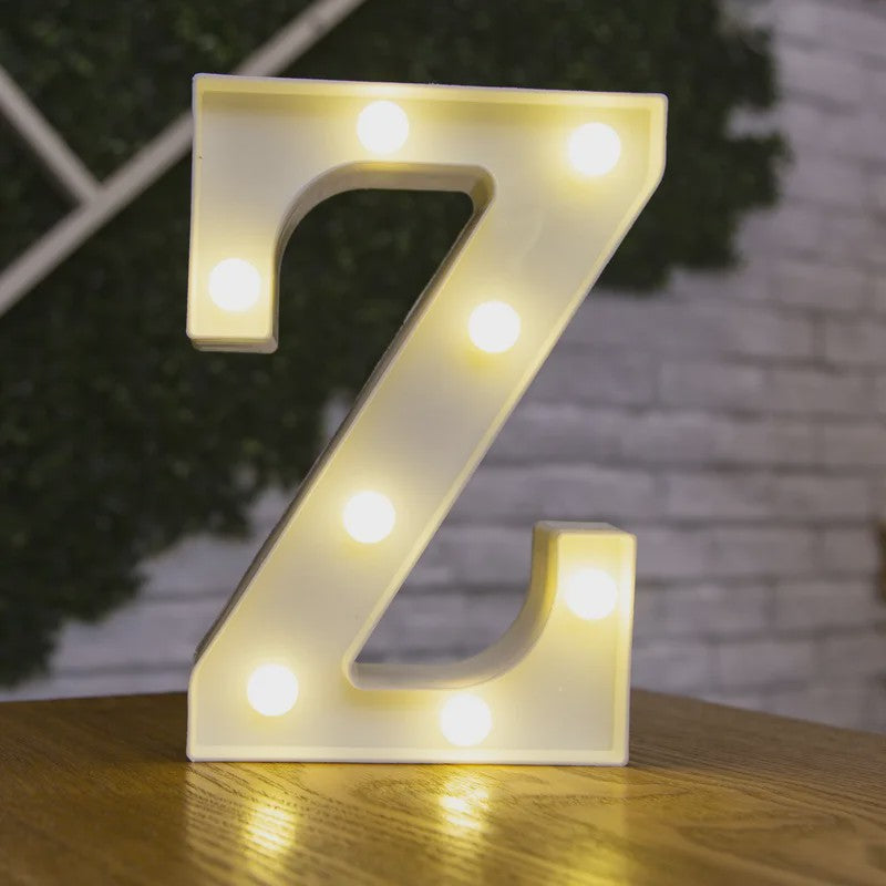 Decoratieve LED Letter & Cijfer Lampen - Creëer Sfeer met Warm Licht