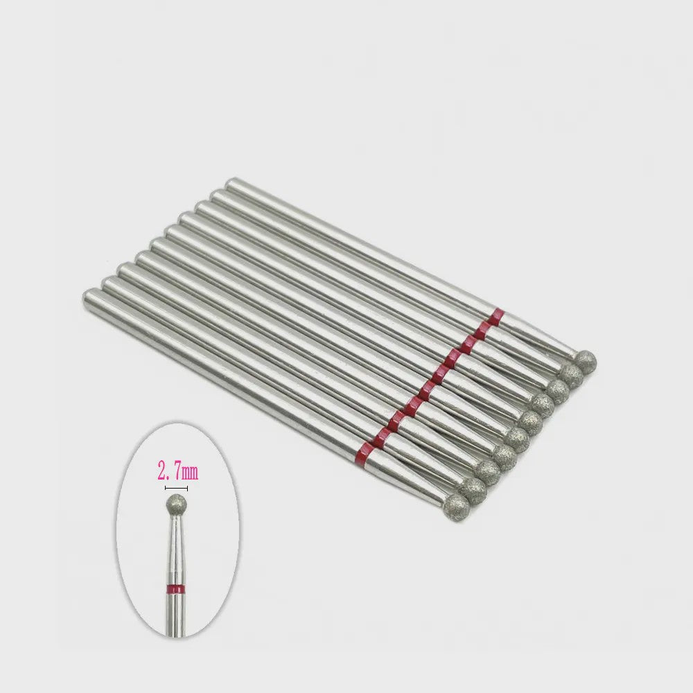10x Diamant Freesbits Set - 2.35mm Schacht voor Tandheelkunde & Nagelstyling