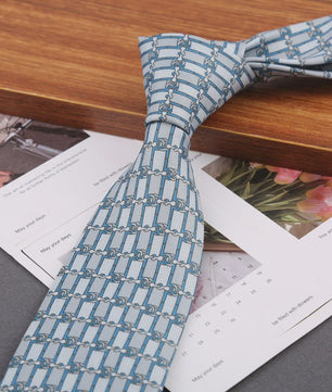 Klassieke Heren Strikdas - Imitatie Zijde met Polka Dot & Bloemendessin