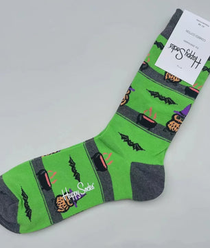 Happy Socks Heren Mid-tube Sokken - Pure Katoen, Klassiek Comfort - Maat 41-46