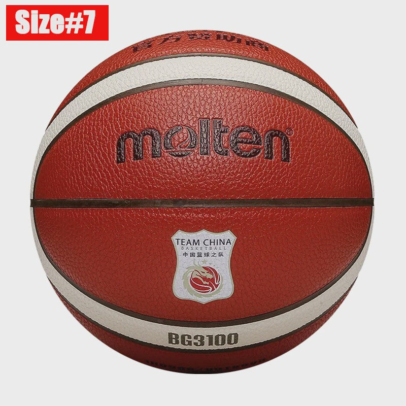 Molten BG3100 Basketbal: Officiële Maat 7, 6, 5 | PU Leer | Indoor & Outdoor Gebruik