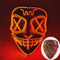 Verlicht LED Neon Purge Masker met Fiber Optic Handschoenen - Halloween & Feest