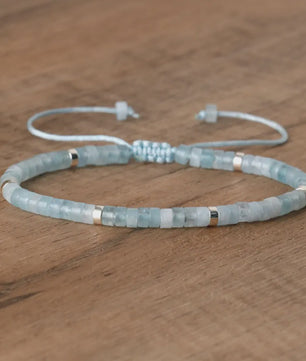 Natuurlijke Blauwe Emperor Steen Kralen Armband - Verstelbaar & Uniek