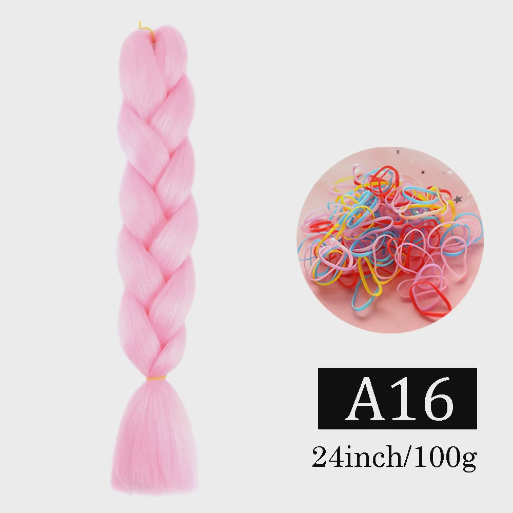 24 Inch Jumbo Braids Haarverlenging - Synthetisch Vlechtkapsel met Ombre Kleuren