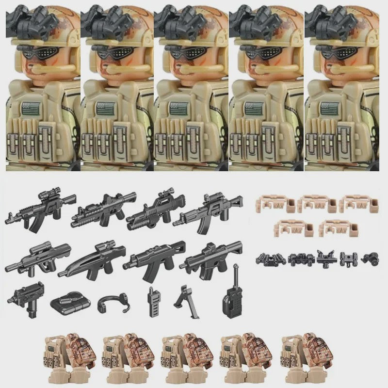 Bouwstenen Militaire Special Forces Commando Figuren met Wapens