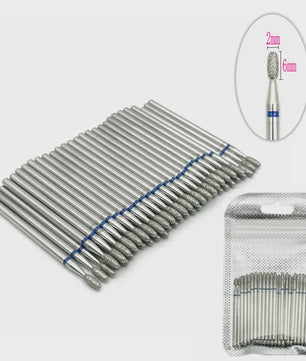 50 Stuks Diamant Freesjes Set - 2.35mm Schacht voor Nagel- en Tandheelkundig Gebruik