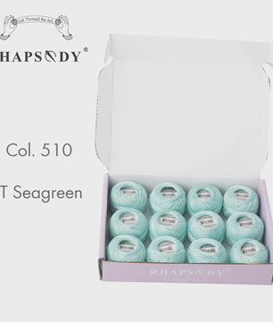 Rhapsody Pearl Cotton Garen Set - Maat 8 - 12 Bollen voor Haken, Borduren & Knutselen