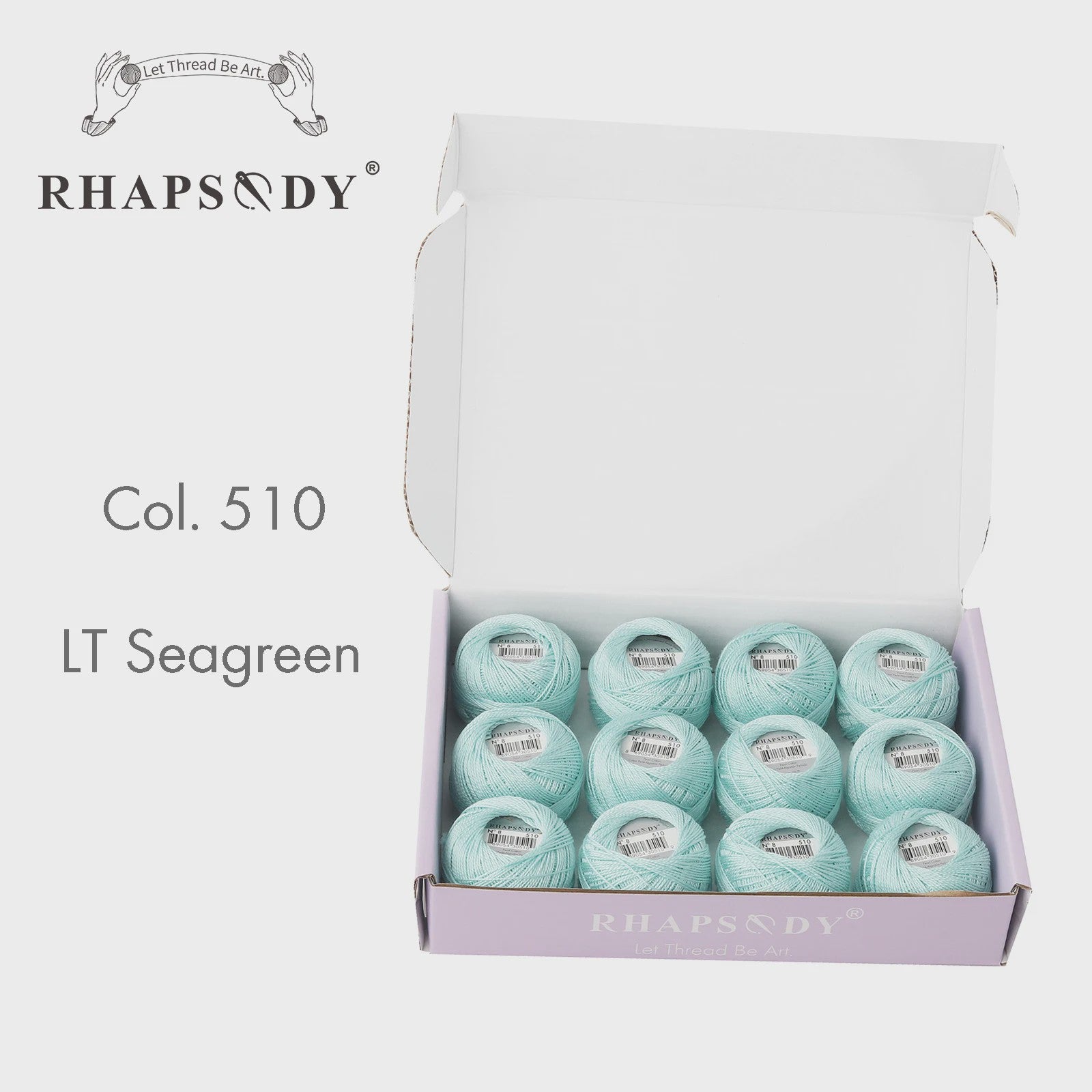 Rhapsody Pearl Cotton Garen Set - Maat 8 - 12 Bollen voor Haken, Borduren & Knutselen