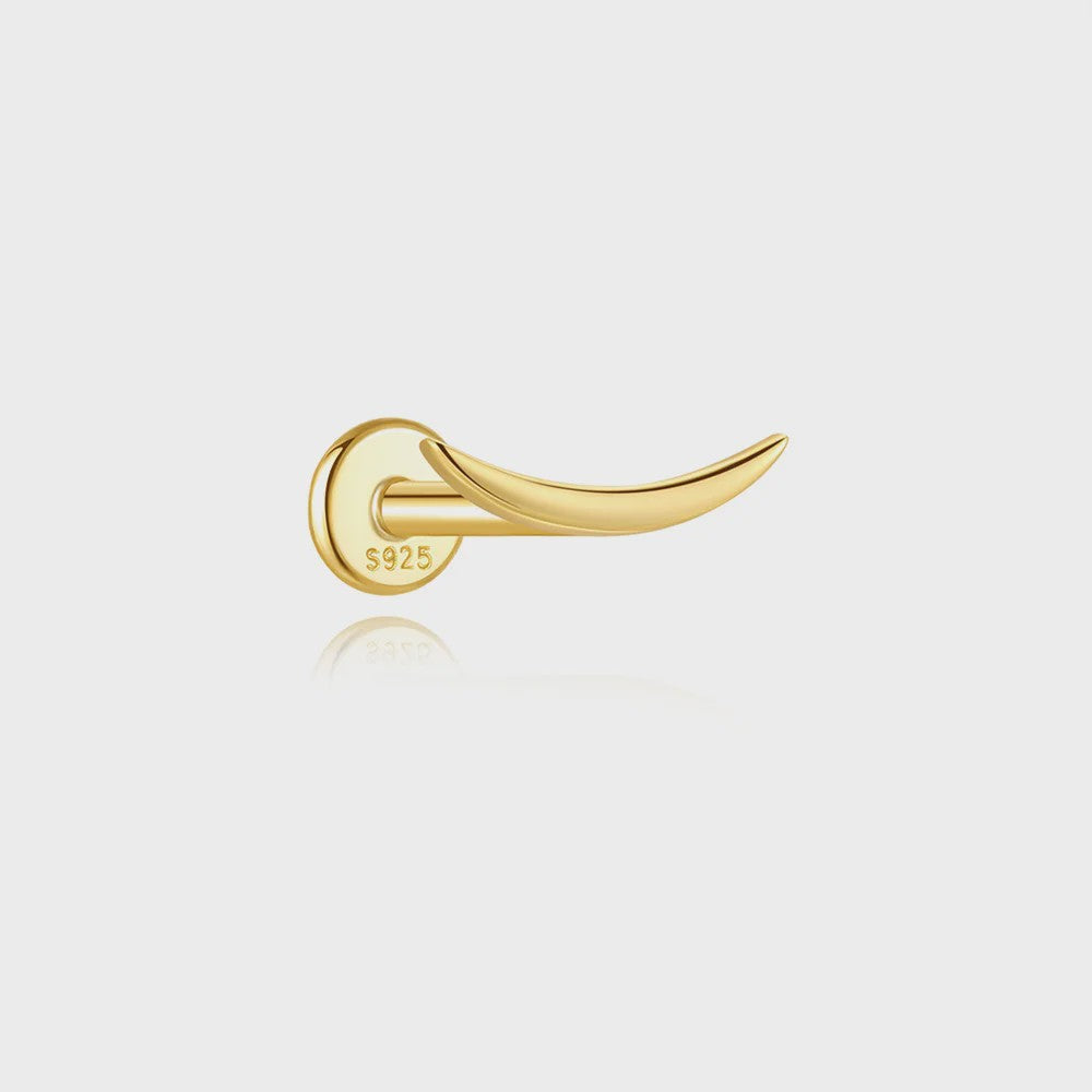 925 Sterling Zilveren Kolibrie Oorbellen Dames - 18K Goudkleurig Platte Achterkant Studs